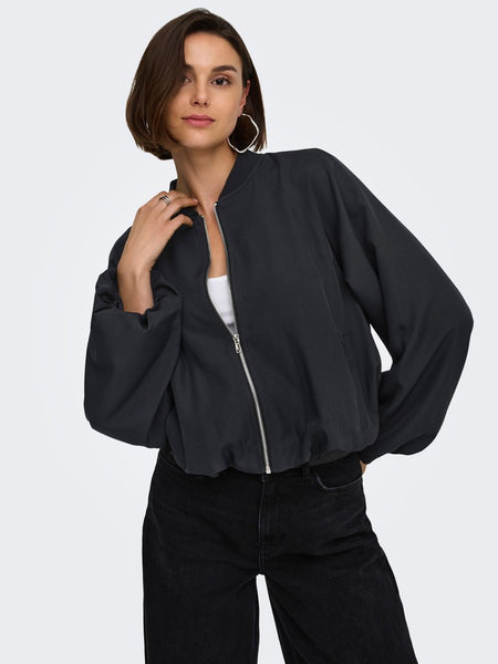 JDY Balloon Bomber Jacket in Black