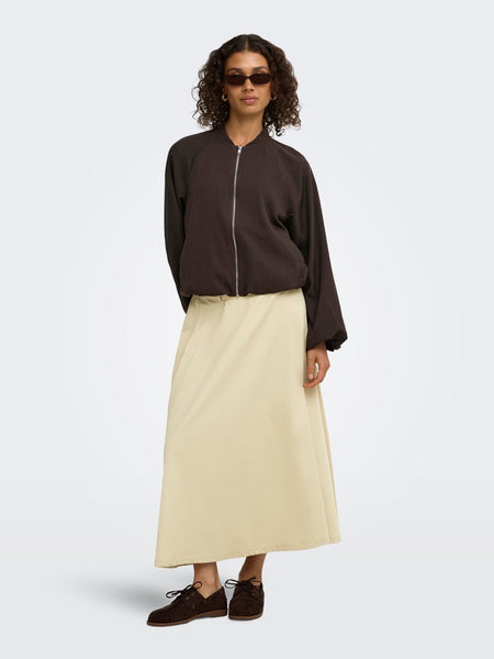 JDY Balloon Bomber Jacket in Brown