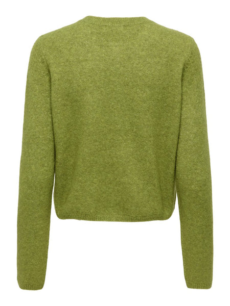 JDY Short Knit Cardigan in Green