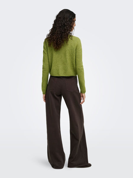 JDY Short Knit Cardigan in Green