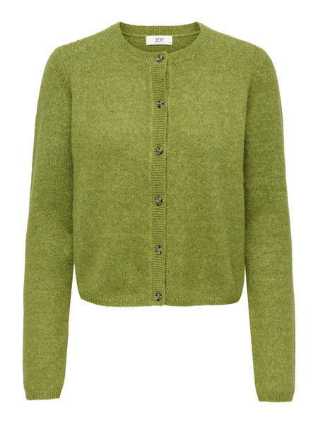 JDY Short Knit Cardigan in Green