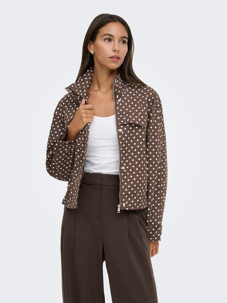 JDY Polka-Dot Jacket in Brown