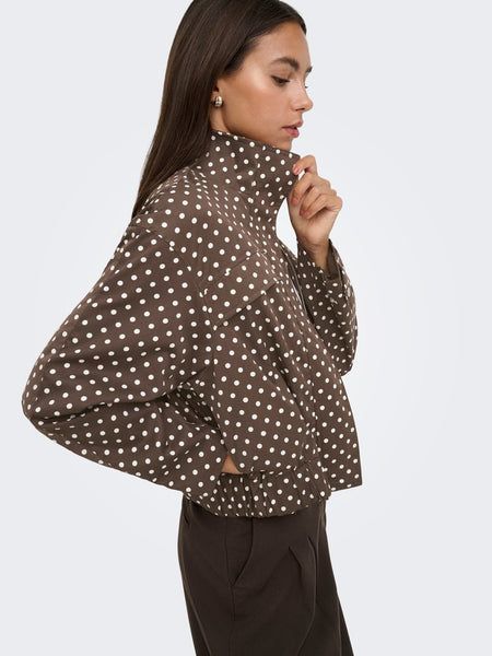 JDY Polka-Dot Jacket in Brown
