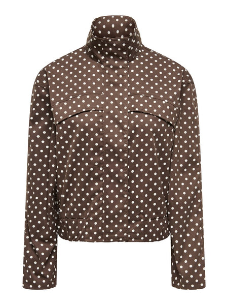 JDY Polka-Dot Jacket in Brown