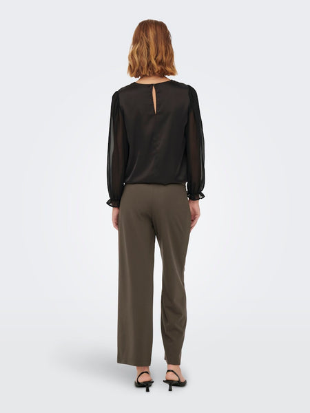 JDY Wide Leg Trousers in Brown