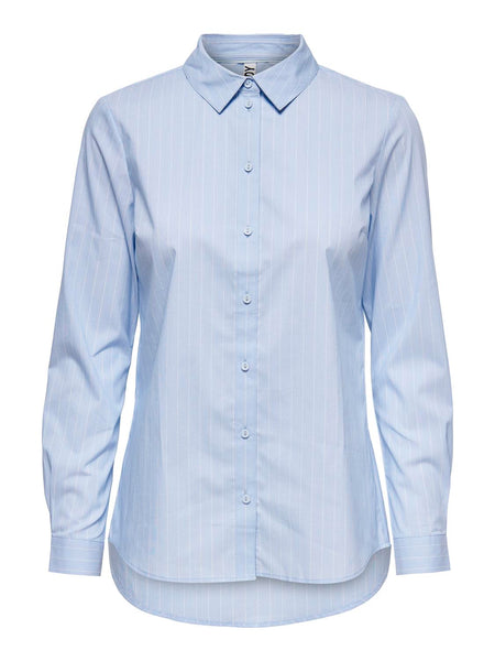 JDY Classic Striped Shirt in Blue