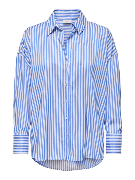 JDY Striped Loose Fit Shirt in Blue