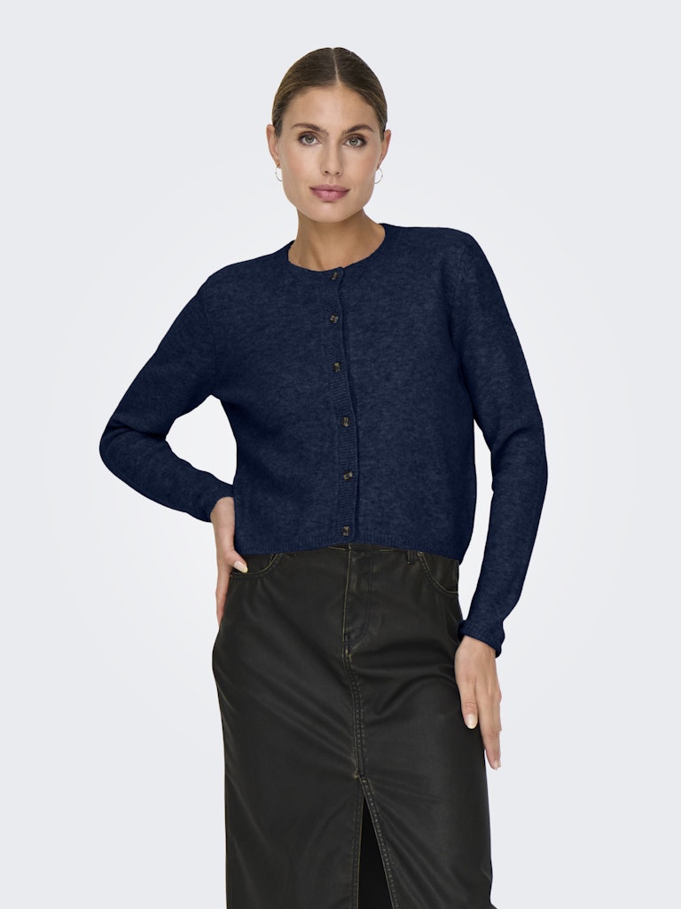 JDY Knitted Long Sleeve Cardigan in Navy