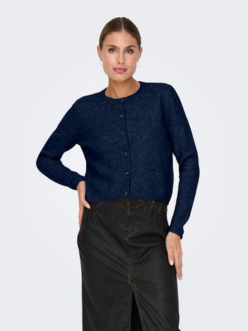 JDY Knitted Long Sleeve Cardigan in Navy