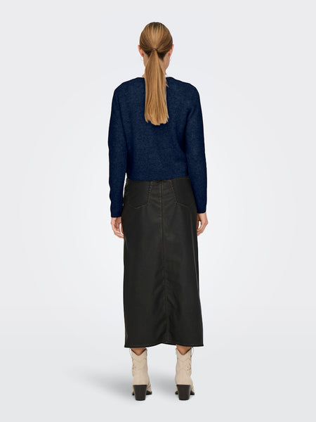JDY Knitted Long Sleeve Cardigan in Navy