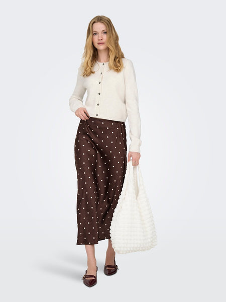 JDY Knitted Long Sleeve Cardigan in Cream