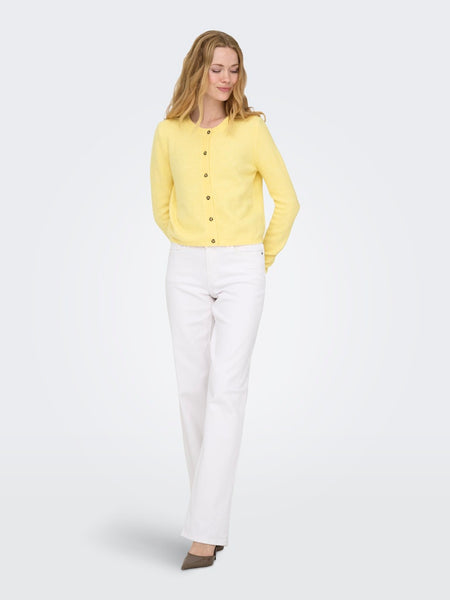 JDY Knitted Long Sleeve Cardigan in Yellow