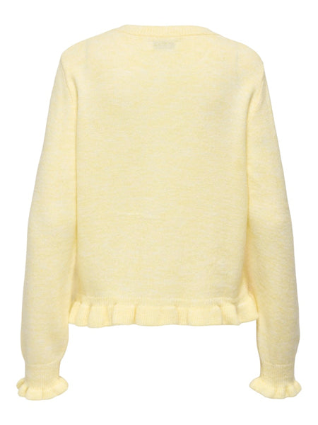JDY Frill Cardigan in Yellow