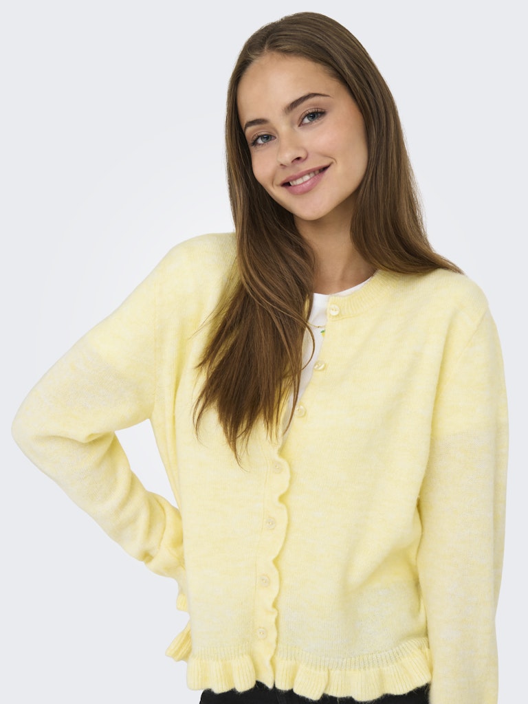 JDY Frill Cardigan in Yellow
