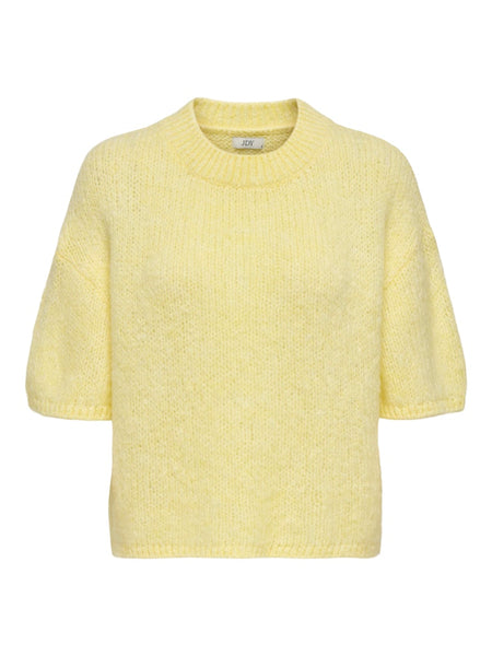 JDY Short Sleeve Knit Top in Yellow