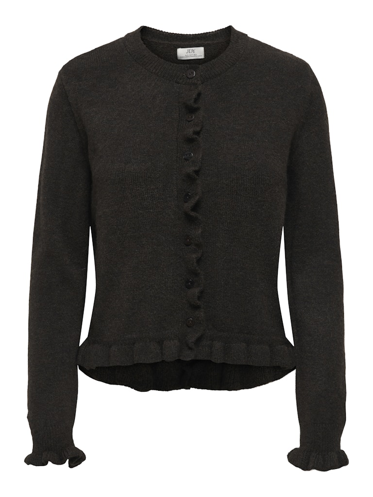 JDY Frill Cardigan in Brown