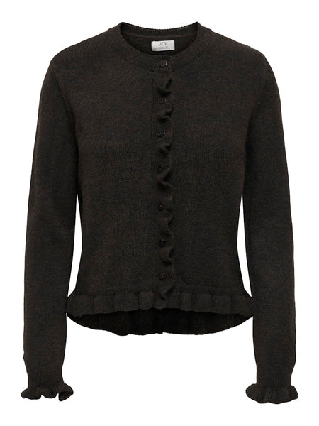 JDY Frill Cardigan in Brown