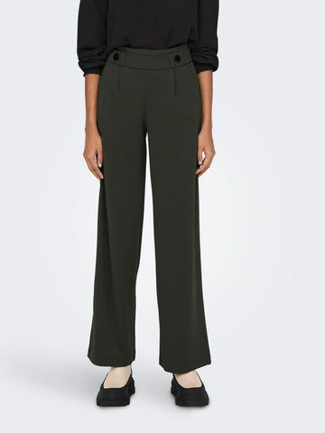 JDY Wide Leg Trousers in Khaki Green