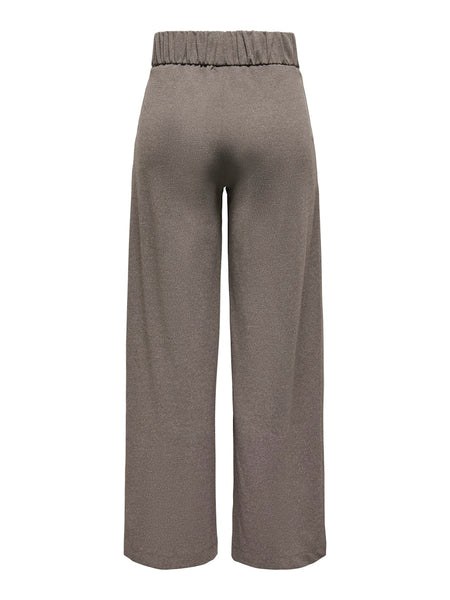 JDY Wide Leg Trousers in Mushroom Brown