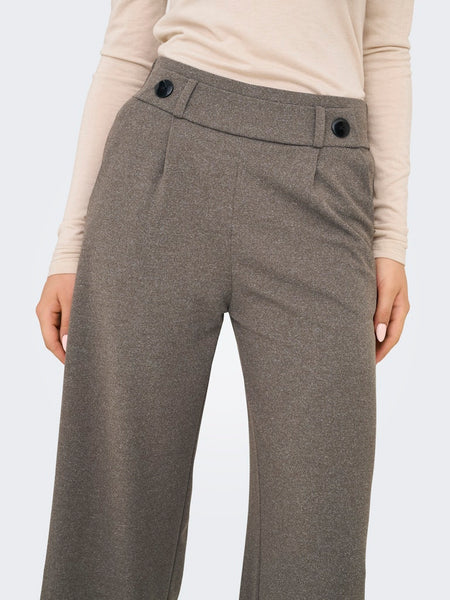 JDY Wide Leg Trousers in Mushroom Brown