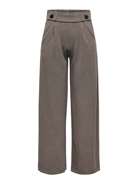 JDY Wide Leg Trousers in Mushroom Brown