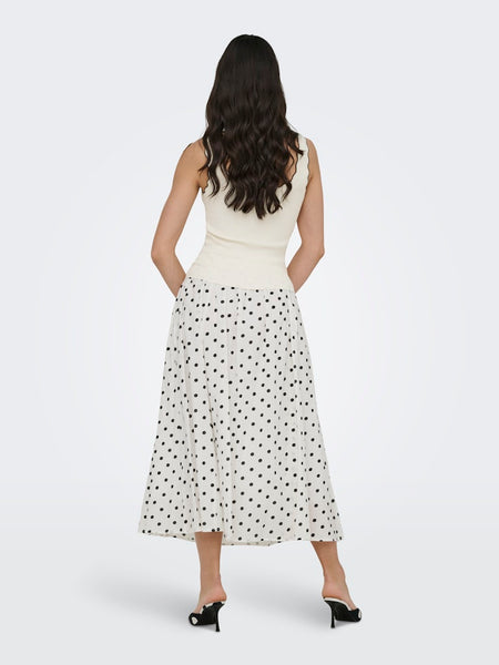JDY Scallop Edge Knit Tank Top in Cream