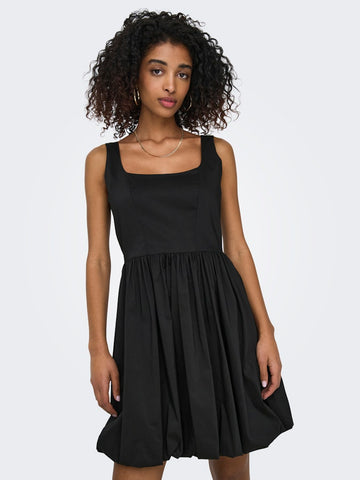 JDY Short Bubble Dress in Black