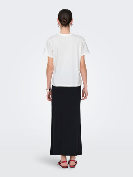 JDY Printed Lips T-Shirt in White