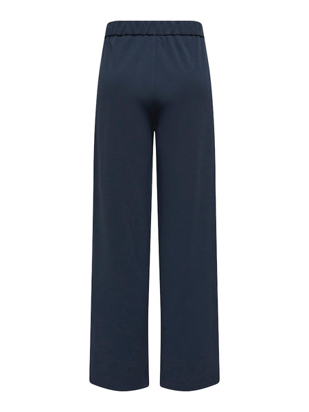 JDY Wide Leg Trousers With Belt in Navy