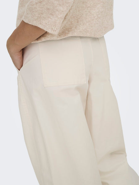 JDY Barrel Trousers in Cream