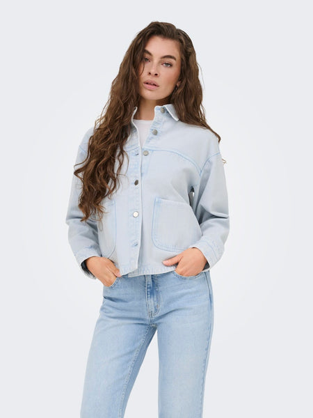 JDY Denim Shacket in Blue