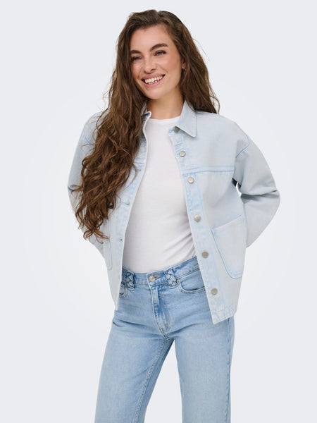JDY Denim Shacket in Blue