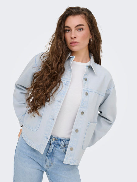 JDY Denim Shacket in Blue