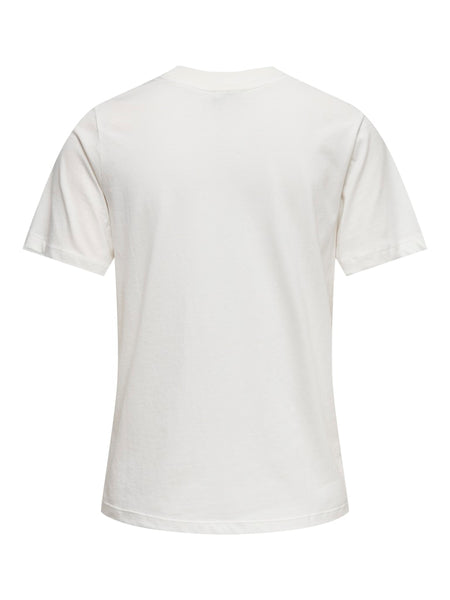 JDY Embroidered Dog T-Shirt in White