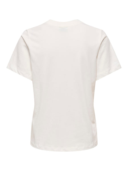 JDY Embroidered Lemon T-Shirt in White