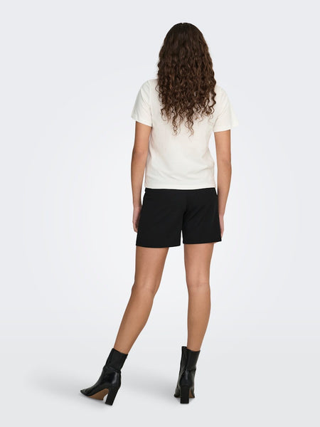 JDY Embroidered Cherry T-Shirt in White