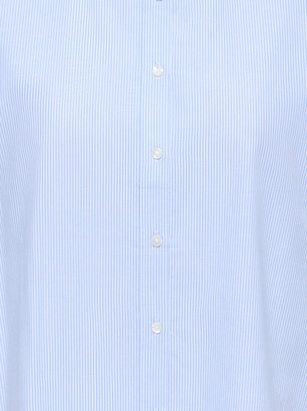 JDY Striped 3/4 Sleeve Shirt in Blue