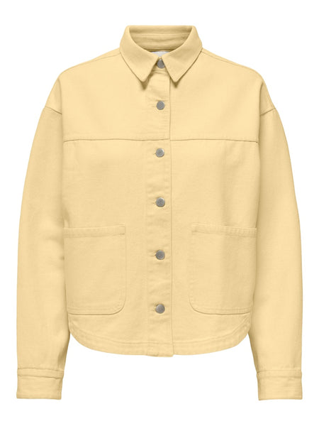 JDY Denim Shacket in Yellow