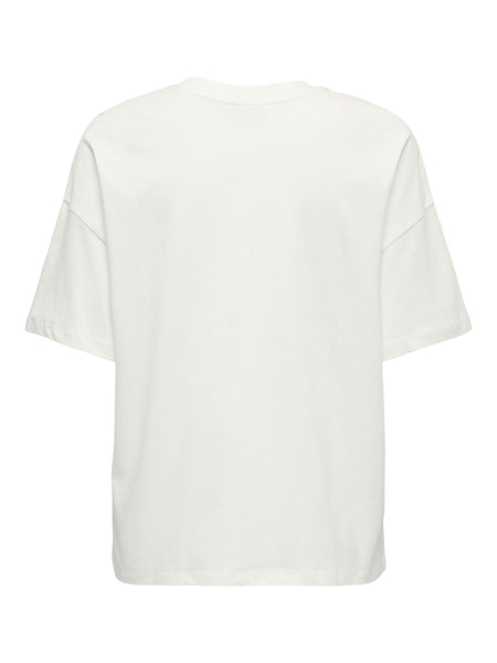 JDY "Put me on the guest list" T-Shirt in Yellow