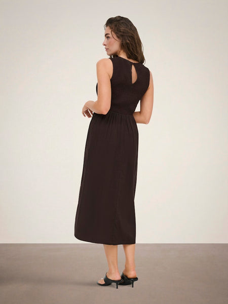 JDY Sleeveless Smock Dress in Chocolate
