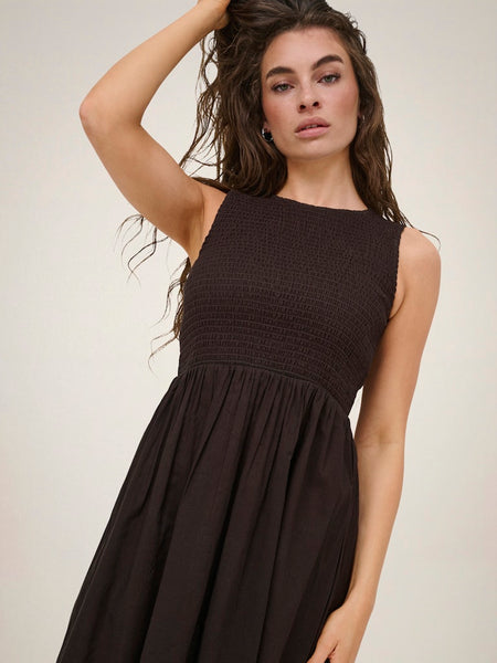 JDY Sleeveless Smock Dress in Chocolate