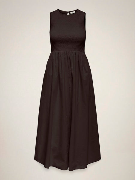 JDY Sleeveless Smock Dress in Chocolate