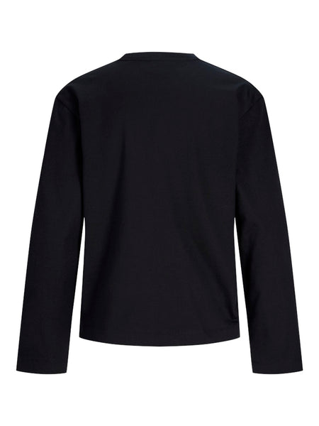 JJXX Long Sleeve Boxy Top in Black
