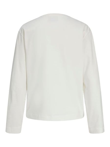 JJXX Long Sleeve Boxy Top in White