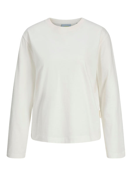 JJXX Long Sleeve Boxy Top in White
