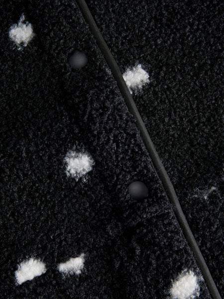 JJXX Polka-Dot Teddy Gilet in Black