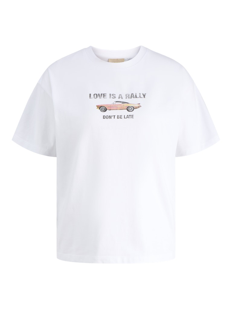 JJXX Printed "Love is a rally" T-Shirt in White