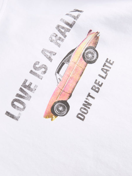JJXX Printed "Love is a rally" T-Shirt in White