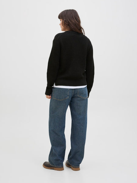 JJXX Crew Neck Knit Jumper in Black