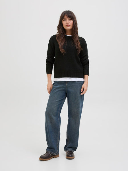 JJXX Crew Neck Knit Jumper in Black